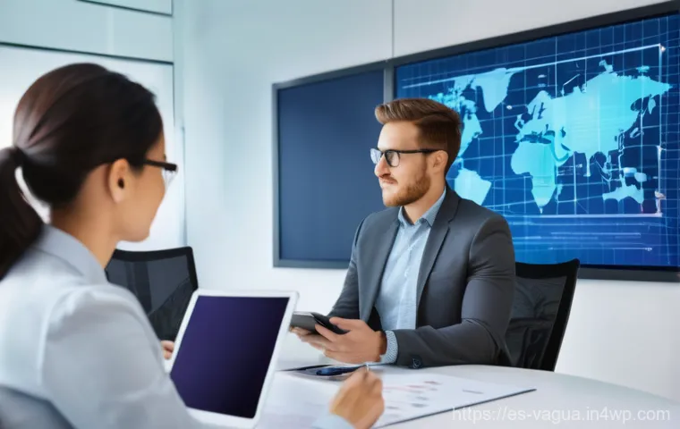 핵심 가치 정립을 위한 데이터 분석 기법 - **Prompt:** A diverse team of professional business analysts, comprising men and women in their 30s ...