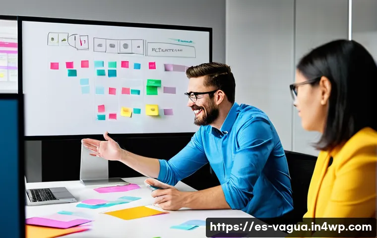 핵심 가치 명확화 후 직원 참여 증가 - **Prompt:** A vibrant and bustling open-plan office setting, where a diverse team of professionals, ...