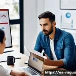 핵심 가치 명확화를 위한 성공적인 프레젠테이션 - A diverse team of Spanish professionals in a modern office, engaged in a deep brainstorming session ...