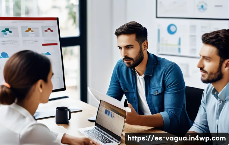 핵심 가치 명확화를 위한 성공적인 프레젠테이션 - A diverse team of Spanish professionals in a modern office, engaged in a deep brainstorming session ...